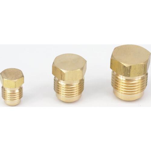 Fit Tube OD 1/4" 3/8" 1/2" End Plug Brass SAE 45 Degree Pipe Fitting Adapters Connectors 229PSI