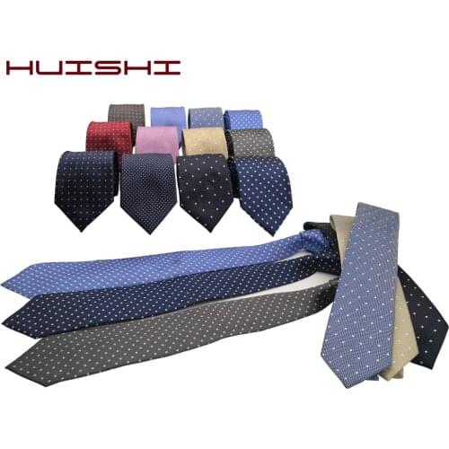 HUISHI Ties 2020 Mens Tie Slim Polka Dot Luxury Gift Neck Ties for Men Jacquard Dot Necktie Set for Business Party Accessories