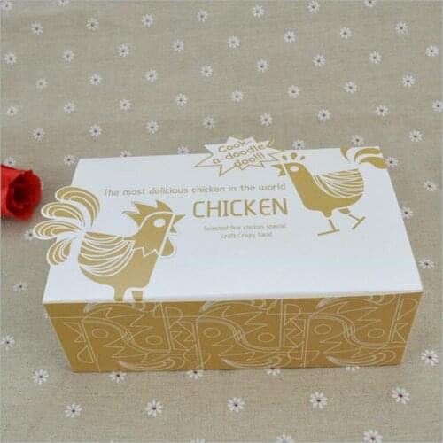 Fried Chicken Packing Boxes, chicken wings drumsticks Fast Food packaging box 10PCS 20.3cm*12cm*7.2cm