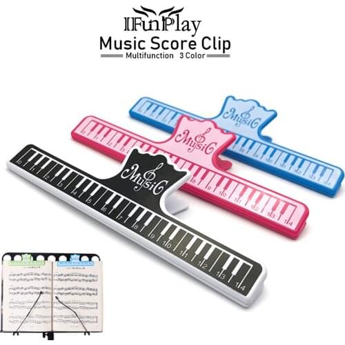 Multi Color Plastic Music Score Fixed Clips Book Paper Holder for Guitar Violin Piano Player Multifunction Spring Clips