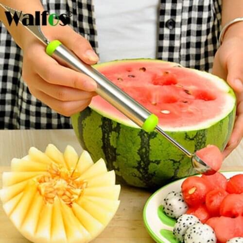 Stainless Steel Melon Baller Fruit Carving Knife Double Side Melon Scoop Vegetable Carving Tool