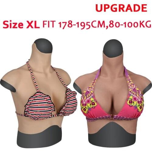UPGRADE Size S to XL B/C/D/E/H CUP Cotton Breast Forms Breastplate Fake BoobsDrag Queen Breastplate For Crossdresser Cosplay