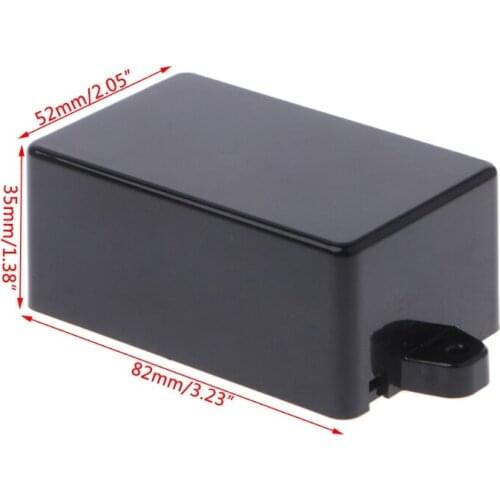 OOTDTY 65x38x22mm/82x52x35mm Connector Waterproof Plastic Electronic Enclosure Project Box Black Instrument Case