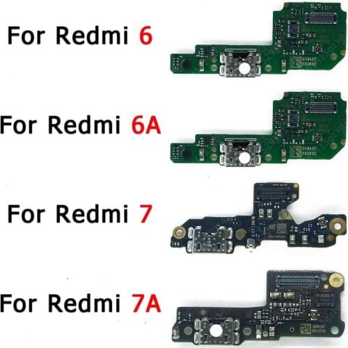 Original Charge Board For Xiaomi Redmi 6A 6 7A 7 Charging Port Usb Connector Flex Cable Ribbon Socket Plate Pcb Dock Spare Parts
