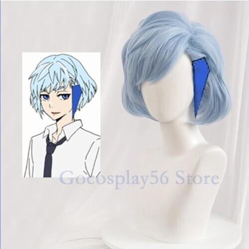 Anime Tower of God Cosplay Aguero Agnes Khun Wig Short Light Blue Synthetic Hair Adult Kami no Tou Wig
