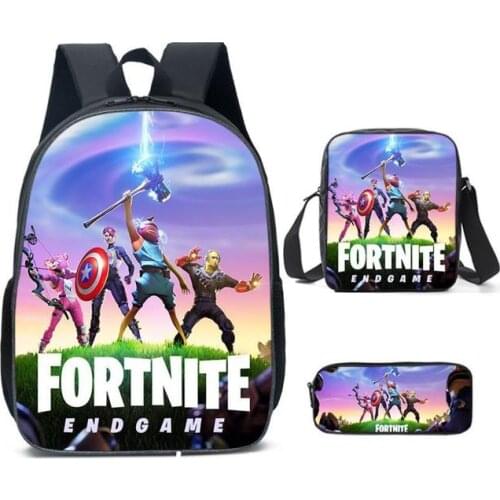 MINECRAFT Game Backpack Bags Men Women Teenage Boys Girls School Bags Anime Cartoon Backpacks 3D Cosply Print Three Pieces Bags