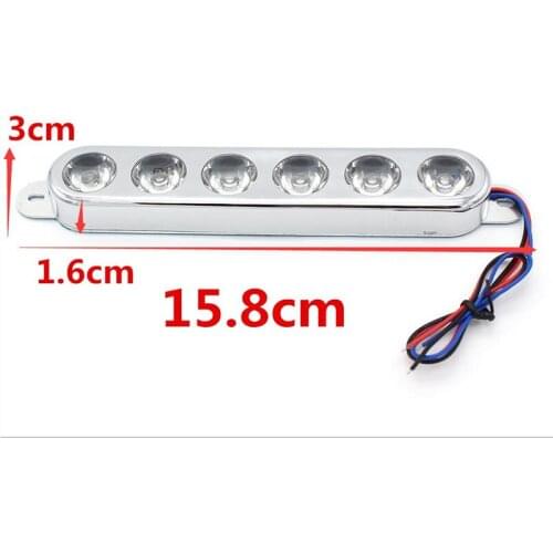 Universal 6 LED Motorcycle Strobe Brake Tail Light Flash Running Lamp Red