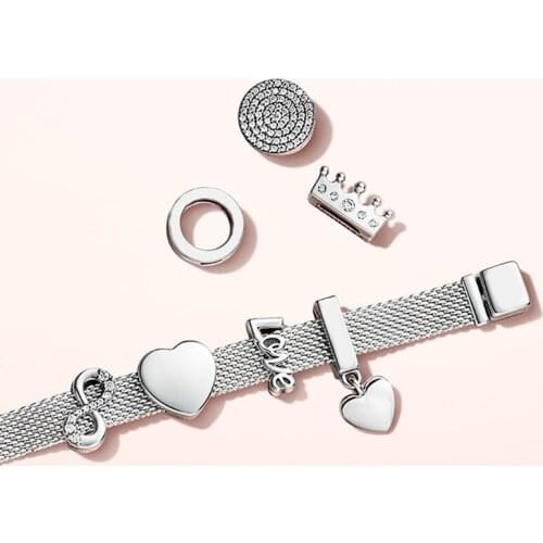 XIAOYI 2020 new 100% S925 love crown clasp wide bracelet for valentines day lovers gift high quality diy jewelry