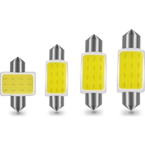 100pcs/lot Festoon C5W Interior Light 31/36/39/41mm LED Car Bulb 12SMD COB Auto Reading Dome Light License Plate Light white 12V