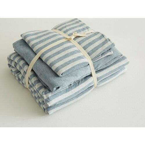 4pcs 100% Cotton Jersey Knitted bed set super soft bedding for nude sleep fitted sheet