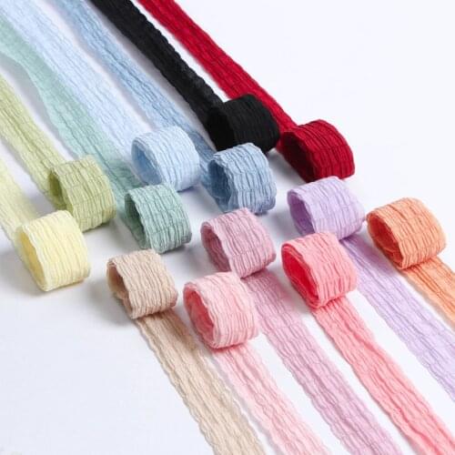 5 yards Bamboo Joint Wrinkled Yarn Ribbon DIY Bow Hair Accessories Clothing Decoration Trim Gift Bouquet Packaging Material