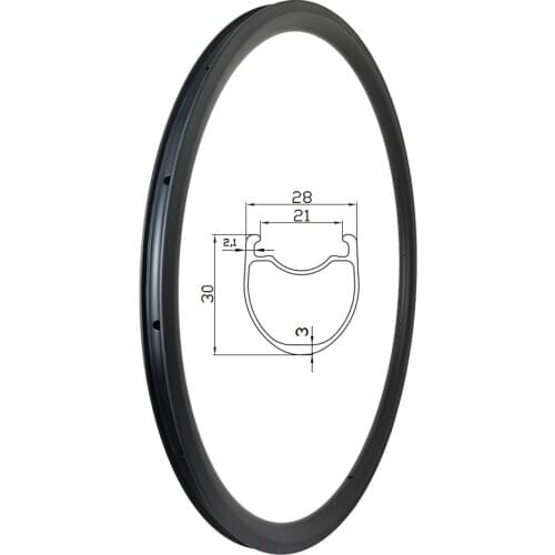 700C road bike 30mm x 28mm carbon rim Clincher tubeless bicycle wheel UD 3K 12K rim v-brake disk disc CX gravel bike wider rim