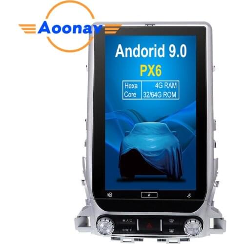 AOONAV 14.1 inch Android 9.0 PX6 vertical screen carplay for TOYOTA land cruiser 2018 car IPS multimedia player