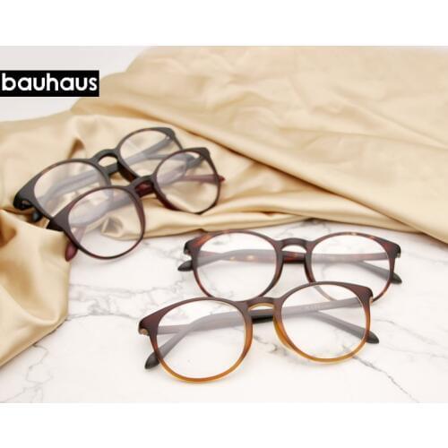 AU2003-T bauhaus acetate Glasses Retro Round Floral Eyeglasses Myopic Lens Frame oculos de grau For Men Women