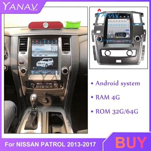 Car GPS navigation Player For-Nissan Patrol 2013-2017 Vertical touch screen Android car stereo Multimedia auto radio DVD player