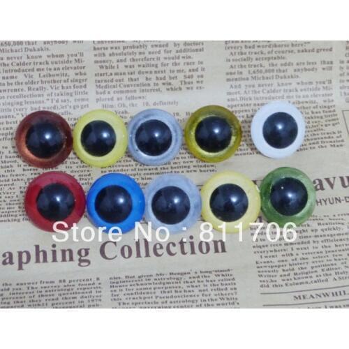Free shipping 12mm DIY Safety Plastic Mix color Toy Eyes for Bear doll accessories with washer