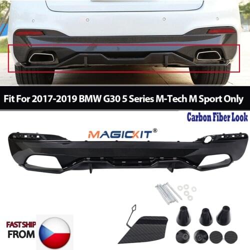 MagicKit FOR BMW 5 SERIES G30 G31 M SPORT M PERFORMANCE REAR BUMPER DIFFUSER CARBON STYLE