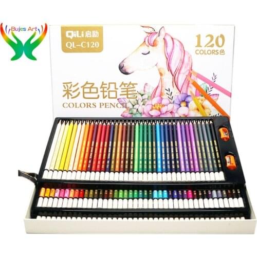 Color pencil 120 color professional hand drawn box oily color pencil adult art drawing pencil Hexagonal pen holder art supplies