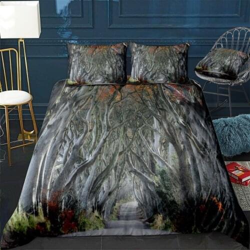 Beautiful forest Quilt Cover Pillowcase 3Piece Comforter Bedding Set With Pillow Case Single Double Duvet Cover Home Decora