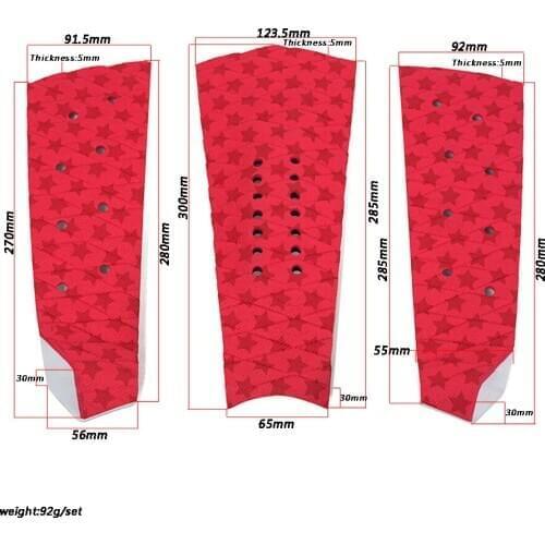 Surf Traction Pad - 3 Pieces Stomp Pad for Surfing and Skimboarding Surf Surfboard Traction Pad Water Sports Accessories