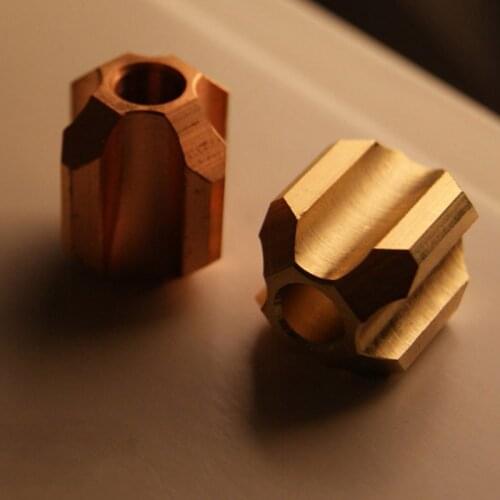 Brass Titanium Alloy Cross Knife Beads Punk Personality Style DIY Umbrella Rope Pendant EDC Camping Outdoor Pocket Tool