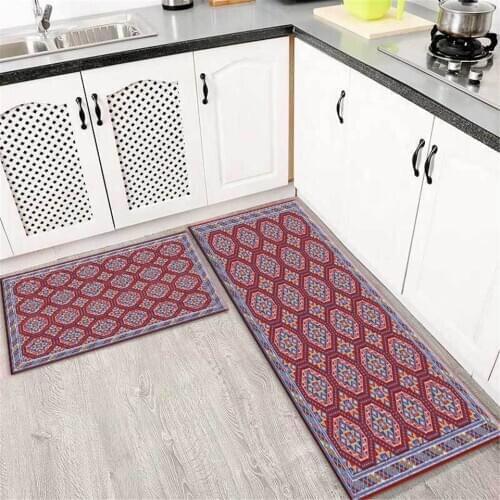 Enthic Style Geometric Pattern Kitchen Mats For Floor Washable Bedroom Rug Boho Area Rug Decor In the Hallway Bath Mat Door Mat