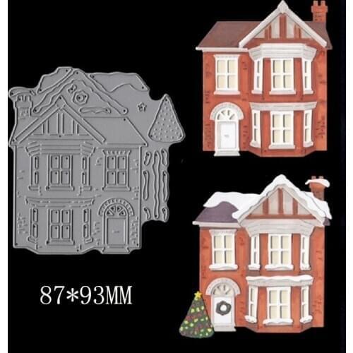 Victorian House&Snow Metal Cutting Dies New Stencils DIY Scrapbooking DIY Paper Cards Craft Making Craft Decoration 87*93MM