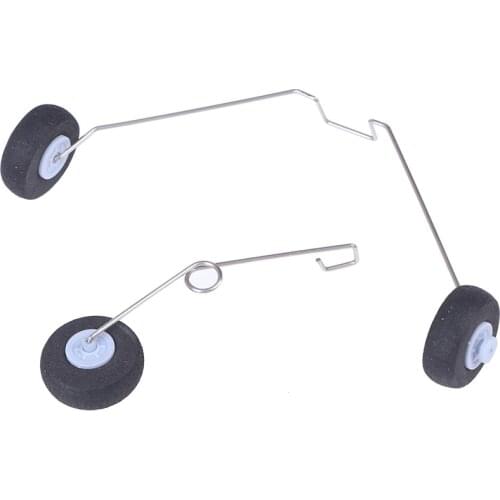 Metal Landing Gear w/Wheels for Z51 RC Airplane Foam Hand Throwing Glider Part Accessories