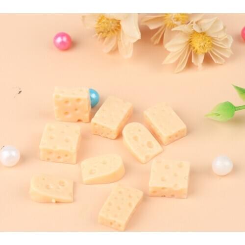10Pcs/lot Mini Cheeses for 1/12 Scale Dollhouse Simulation Miniature Kitchen Food