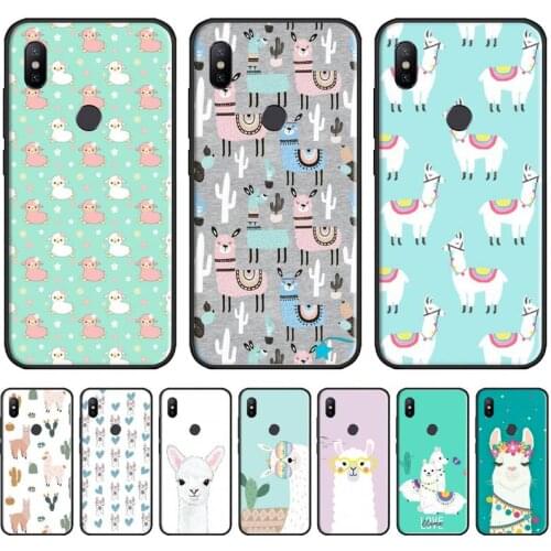 Cute cartoon little alpaca Phone Case For Xiaomi Redmi 7 9t 9se k20 mi8 max3 lite 9 note 8 9s 10 pro Soft Silicone Shell Cover