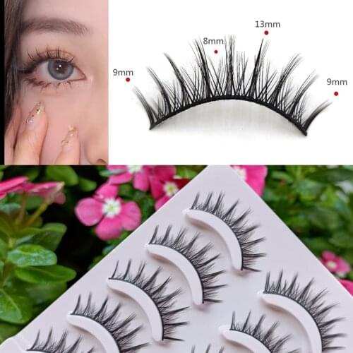 ICYCHEER Pro Makeup Extension False Eyelashes Eye Lashes 5Pair Handmade Soft Make Up Tool