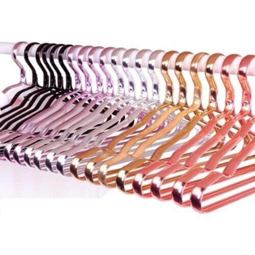 41cm 10 pcs/lot Anti-skid Seamless Metal Clothes Hanger Aluminium Alloy Coat Hangers Stainless Steel Clothing Drying Rack