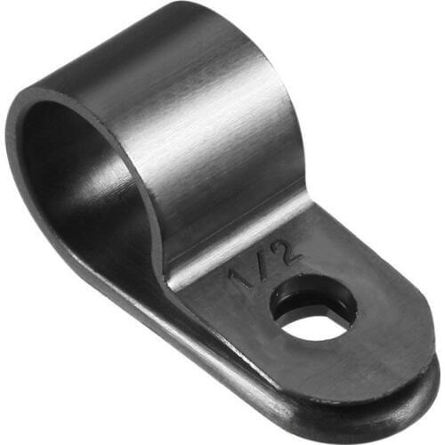 100Pcs Nylon R-type Cable Clamp Organizer Cord Clips by Wire Management 12.7mm