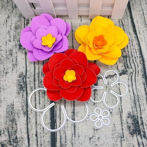 New 3d flowers Metal Cutting Dies Decorative Scrapbooking Steel Craft Die Cut Embossing Paper Cards Stencils