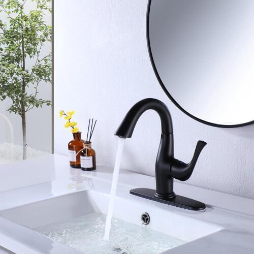 New Modern Brass Bathroom Basin Black Faucet Bath Tap Cold And Hot Water Mixer 360 Rotating Multi Color With Cover Plate