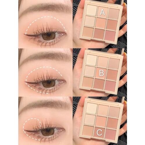 9 Colors Eyeshadow Palette Waterproof Long-lasting Mkaeup Creamy Pigment Eye Shadow Natural Eyeshadows Pallet Cosmetics TSLM1