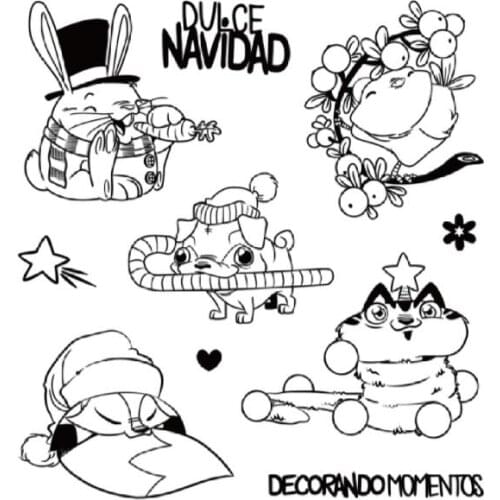 Dog Cat Transparent Clear Silicone Stamp/Seal for DIY scrapbooking/photo album Decorative clear stamp A1352