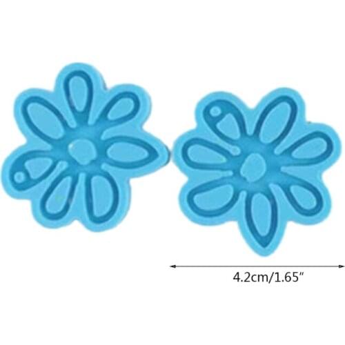 1 Pair Earrings Epoxy Resin Mold Knot Flower Keychain Ear Drop Dangles Pendant Silicone Mould DIY Crafts Jewelry Necklace Tools