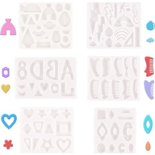 Multi Shape Silicone Mold Supplies DIY Handmade Craft Jewellry Pendant Making Tools Accessories