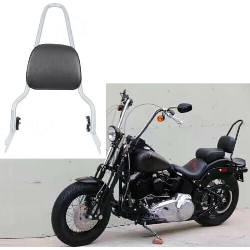 Motorcycle Passenger Rear Sissy Bar Backrest For Harley Softail Model 2006-19 2011 2012 2013 2014 2015 2016 2017 2018 19 Chrome