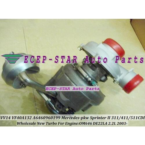 Free Ship RHF4V VV14 VF40A132 A6460960199 Turbo Turbocharger For Mercedes PKW Vito 115 111 Viano Sprinter II OM646 DE22 2.2L CDI