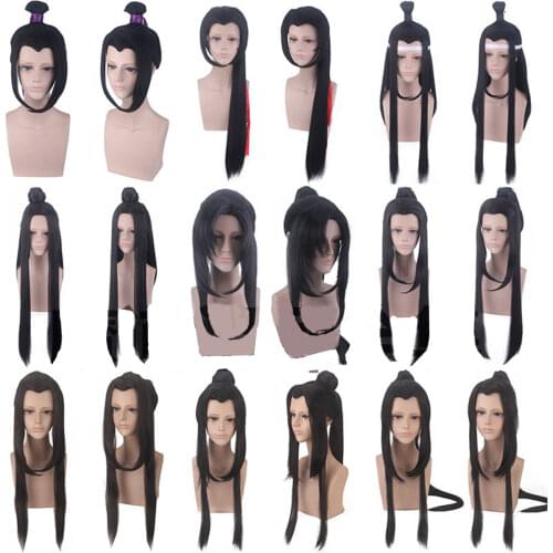 Wei Wuxian Jiangcheng Lan Wangji Wig Cosplay Mo Xuanyu Mo Dao Zu Shi Anime Grandmaster of Demonic Cultivation Cosplay Halloween