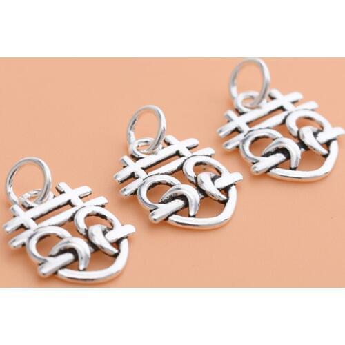 Handmade diy jewelry accessories sterling silver double happiness word retro pendant bracelet necklace anklet accessories