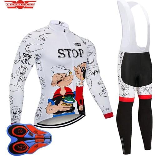 2021 Funny Cycling Jerseys Set Bicycle Wear Clothes Cartoon Bike Clothing Ropa Ciclismo MTB Quick-Dry Mens Long Maillot Culotte