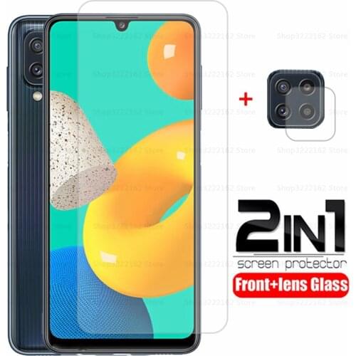 2IN1 Protective Glass For Samsung Galaxy M32 M62 M42 M02 M51 M31 Screen Protector Tempered Glass For Samsung M32 M21S M51 M31