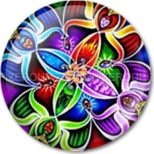 ZEROUP 20pcs/lot 12mm 20mm 25mm 30mm DIY handmade round photo Glass Cabochon dome jewelry finding Settings pattern flat back