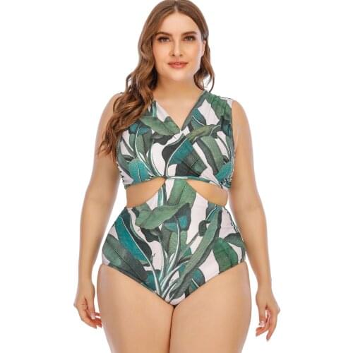 Leaf/Black/Navy Blue Women Swimdress 2020 Plus Size Swimming Suit Female Beachwear Big Swim Dress Large 3XL Swimwear Skirt 4XL