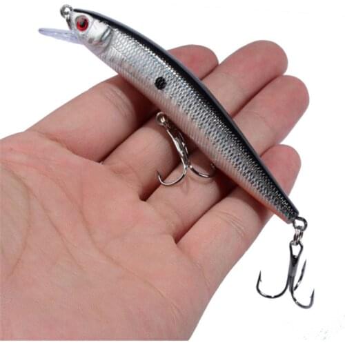 1Pcs Plastic Floating Wobbler Fishing Lure 10cm 8.3g Minnow Artificial Hard Bait Crankbait Pike Bass Treble Hooks Tackle