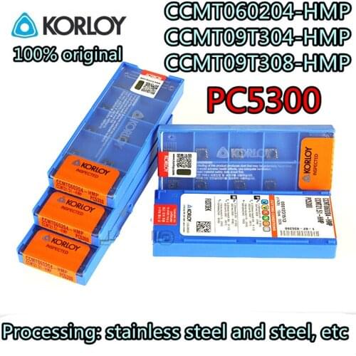 100% original CCMT060204 CCMT09T304 CCMT09T308 HMP PC5300 KORLOY Carbide insert Processing: stainless steel and steel, etc