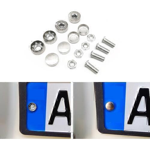 16pcs/set Car License Plate Screws Covers Tightly For Mercedes W204 W210 AMG Benz Bmw E36 E90 E60 Fiat 500 Volvo S80